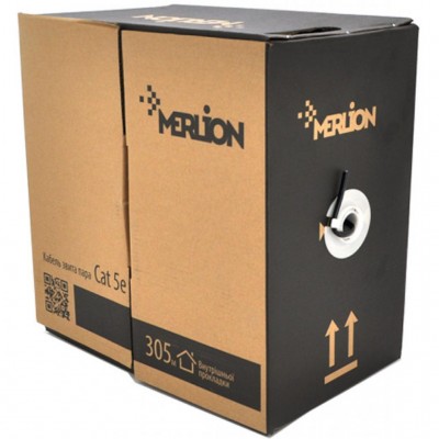 Кабель UTP 500м КНП (2*2*0.5) 2p 24 AWG [СCA] внешний (09844) Merlion