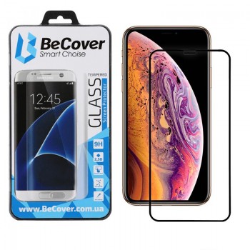 Скло захисне  BeCover Apple iPhone X/XS Black (702622)