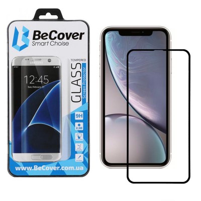 Скло захисне  BeCover Apple iPhone XR Black (702621)