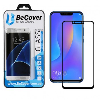 Скло захисне  BeCover Huawei P Smart+ Black (702570)