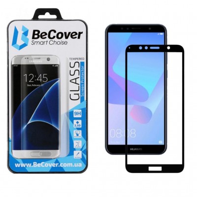 Скло захисне  BeCover HUAWEI Y6 2018/ Y6 Prime 2018 Black (702232)