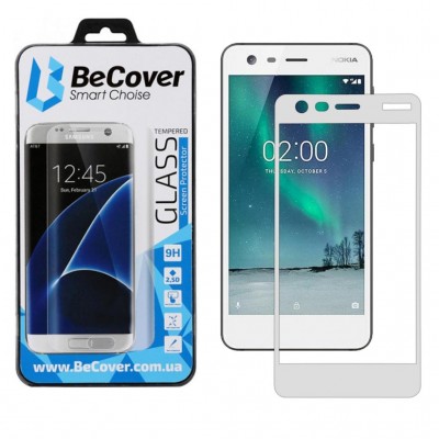 Скло захисне  BeCover Nokia 2 White (702167)