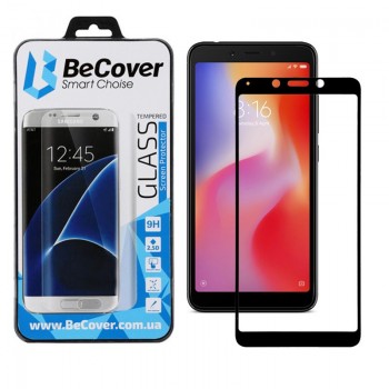 Скло захисне  BeCover Xiaomi Redmi 6 / 6A Black (702442)