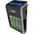 Зарядное устройство для аккумуляторов Varta LCD PLUG CHARGER +4*AA 2100 mAh (57687101441)