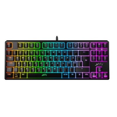 Клавіатура Xtrfy K4 TKL RGB Kailh Red Ukr-Ru Black (XG-K4-RGB-TKL-R-UKR)