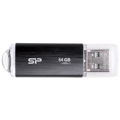 USB флеш Silicon Power 64GB 3.0 Blaze B02 Black (SP064GBUF3B02V1K)