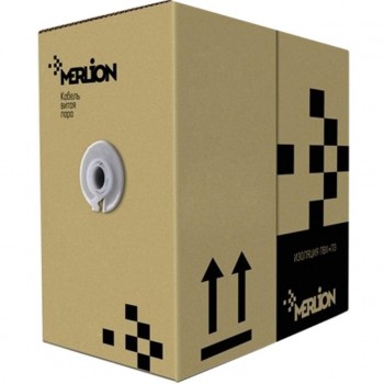 Кабель FTP 305м КНПЭ (4*2*0,50) [СCA] внешний, тросс, Bla (03501) Merlion