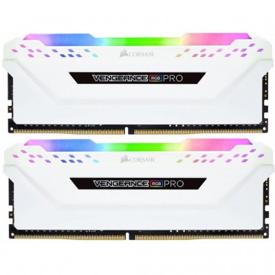 Пам'ять DDR4 16GB (2x8GB) 3200 MHz Vengeance RGB Pro White CORSAIR (CMW16GX4M2C3200C16W)