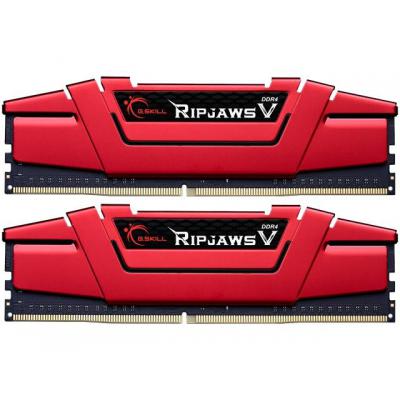 Пам'ять DDR4 8GB (2x4GB) 2400 MHz RipjawsV Red G.Skill (F4-2400C15D-8GVR)