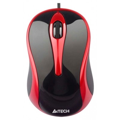 Миша A4Tech N-350-2 красно-черная USB V-Track