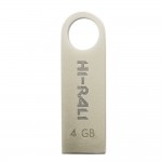 USB флеш 4GB Hi-Rali Shuttle Series Silver (HI-4GBSHSL)