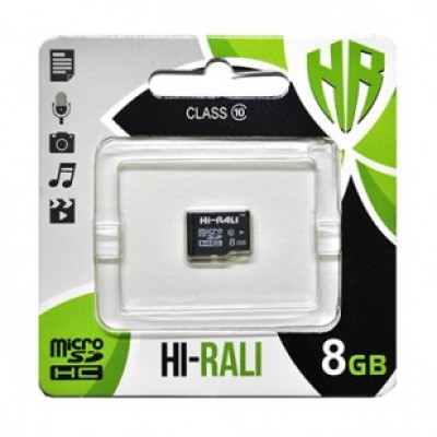 Карта пам'яті MicroSDHC 8GB Class 10 Hi-Rali (HI-8GBSDCL10-00)