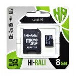 Карта пам'яті MicroSDHC 8GB Class 10 Hi-Rali + SD-adapter (HI-8GBSDCL10-01)