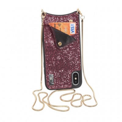 Чехол Glitter Wallet Apple iPhone Xs Max Pink (703623) (703623) BeCover