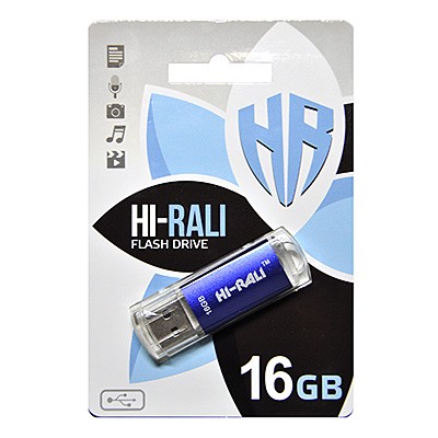 USB флеш 16GB Hi-Rali Rocket Series Blue (HI-16GBVCBL)
