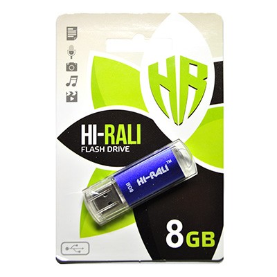 USB флеш 8GB Hi-Rali Rocket Series Blue (HI-8GBVCBL)