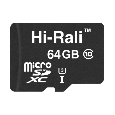 Карта пам'яті MicroSDHC 64GB UHS-I/U3 Class 10 Hi-Rali (HI-64GBSDU3CL10-00)