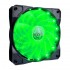 Вентилятор  120мм 1stPlayer A1-15LED Green bulk, 4-pin Molex