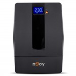 ДБЖ джерело безперебійного живлення NJOY Horus Plus 1000 (PWUP-LI100H1-AZ01B), Lin.int., AVR, 4 x евро, USB, LCD, 600 Вт 12V / 9 AH x 2 = 216 Вт*год