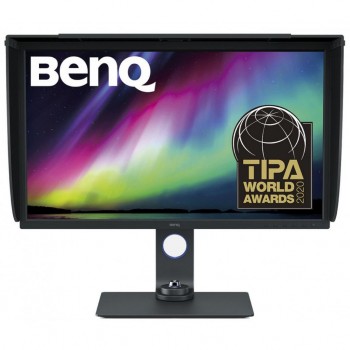 Монітор BENQ SW321C Grey ; 32", IPS, 3840 x 2160, 60 Гц, 16:9, 250 кд/м2, 1000:1, макс. 170 Вт, 2 х HDMI, Card Reader, 3 x USB 3.0, USB-C, 1 x Нeadpho