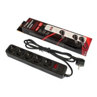 Фільтр живлення 1.8м FrimeCom (FC-B4005W 1.8 B) 5 розеток, черный