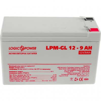 Батарея для ДБЖ LogicPower LPM-GL 12В 9Ач (6563)