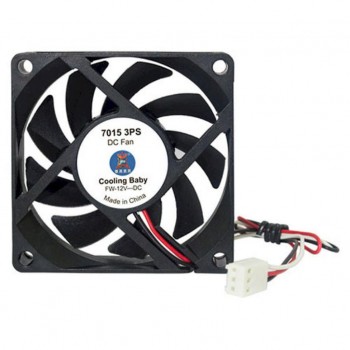 Кулер для корпуса Cooling Baby 7015 3PS ; Количество вентиляторов - 1, диаметр вентиляторов - 70 мм, тип подшипника - втулка (подшипник скольжения)