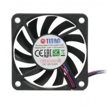 Кулер для корпуса TITAN TFD-6010HH12B ; Количество вентиляторов - 1, диаметр вентиляторов - 60 мм, тип подшипника - 2 шарикоподшипника (2 подшипника к