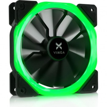 Кулер для корпуса Vinga LED fan-01 green ; Количество вентиляторов - 1, диаметр вентиляторов - 120 мм, тип подшипника - HDB (гидродинамический), макси