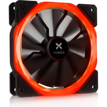 Кулер для корпуса Vinga LED fan-01 red ; Количество вентиляторов - 1, диаметр вентиляторов - 120 мм, тип подшипника - HDB (гидродинамический), максима