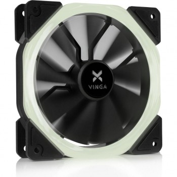 Кулер для корпуса Vinga LED fan-01 white ; Количество вентиляторов - 1, диаметр вентиляторов - 120 мм, тип подшипника - HDB (гидродинамический), макси
