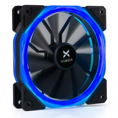 Кулер для корпуса Vinga LED fan-02 blue ; Количество вентиляторов - 1, диаметр вентиляторов - 120 мм, тип подшипника - HDB (гидродинамический), максим