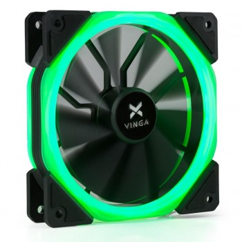 Кулер для корпуса Vinga LED fan-02 green ; Количество вентиляторов - 1, диаметр вентиляторов - 120 мм, тип подшипника - HDB (гидродинамический), макси