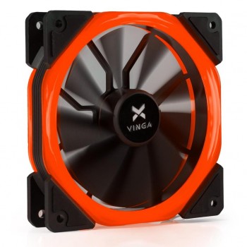 Кулер для корпуса Vinga LED fan-02 red ; Количество вентиляторов - 1, диаметр вентиляторов - 120 мм, тип подшипника - HDB (гидродинамический), максима