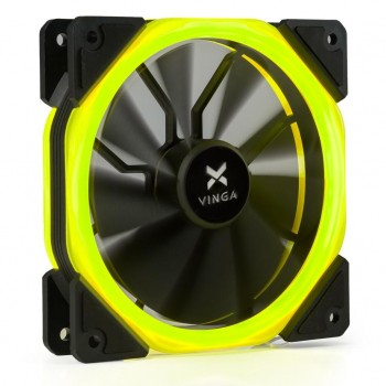 Кулер для корпуса Vinga LED fan-02 yellow ; Количество вентиляторов - 1, диаметр вентиляторов - 120 мм, тип подшипника - HDB (гидродинамический), макс