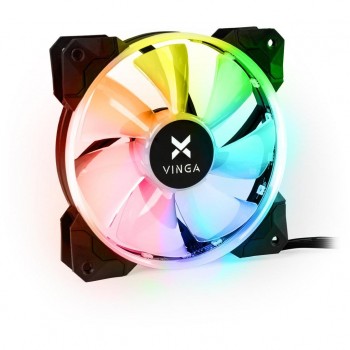 Кулер для корпуса Vinga RGB fan-02 ; Количество вентиляторов - 1, диаметр вентиляторов - 120 мм, тип подшипника - FDB Bearing (гидродинамический), мак