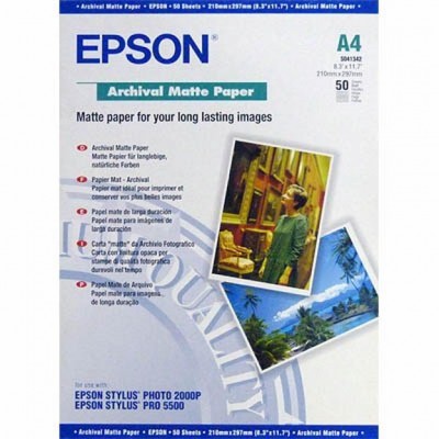 бумага Epson A4 250g Archival Matte Paper, 50л.