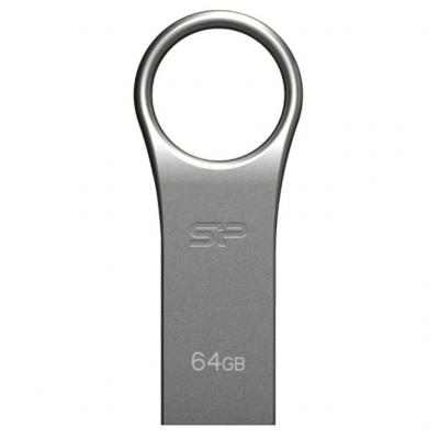 USB флеш 64GB Firma F80 Metal Silver USB2.0, водо/пиленепроникна, ударостійка, метал цинковий сплав SP064GBUF2F80V1S