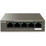 Комутатор TENDA TEG1105P-4-63W (1xGE+4xGE PoE, 58Вт max)