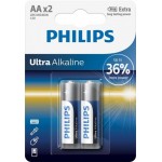 Батарейка AA PHILIPS ULTRA Alkaline LR06 2шт./уп.(LR6E2B/10)