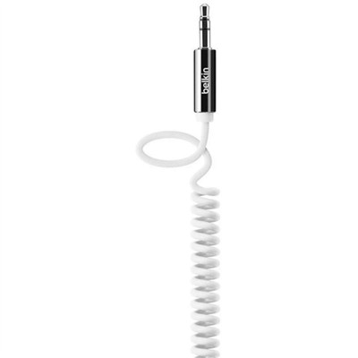 Аудио-кабель (jack 3.5мм-M/jack 3.5мм-M) Belkin MIXIT Coiled 1.8м white (белый) AV10126cw06WHT