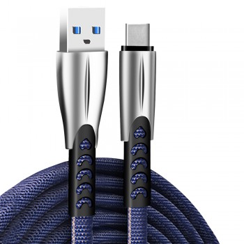 Кабель USB - Type-C 1.0m zinc alloy blue ColorWay (CW-CBUC012-BL)