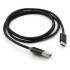 Кабель USB 2.0 AM to Type-C 1m LED black Vinga (VCPDCTCLED1BK)