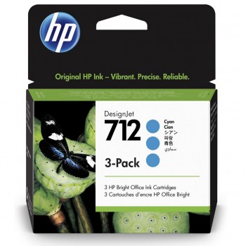Картридж DJ No.712 DesignJet Т230/Т630 Cyan 3-Pack 29-ml (3ED77A) HP