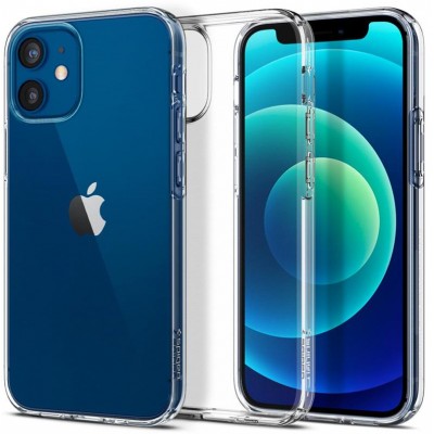 Чехол iPhone 12 mini Liquid Crystal, Crystal Clear (ACS01740) Spigen