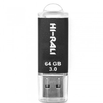 USB флеш 3.0 64GB Hi-Rali Rocket Series Black (HI-64GB3VCBK)