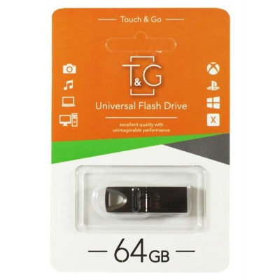 USB флеш 64GB T&G 117 Metal Series Black (TG117BK-64G)