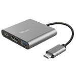USB-хаб Trust Dalyx 3-in-1 Multiport USB-C Adapter ALUMINIUM (23772_TRUST)
