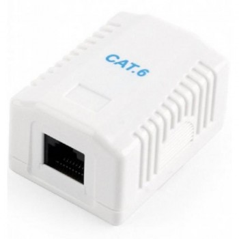 Розетка Cablexpert (NCAC-1U6-01) RJ-45, Cat6, зовнішня, белый