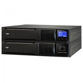 ДБЖ FSP Champ 1000VA RT900W, On-line, Rack, 3хSchuko, USB, RS232, пластик (PPF9001404)